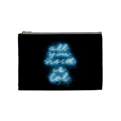 Party Night Bar Blue Neon Light Quote All You Need Is Lol Cosmetic Bag (medium) by genx