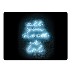 Party Night Bar Blue Neon Light Quote All You Need Is Lol Fleece Blanket (small) by genx