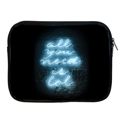 Party Night Bar Blue Neon Light Quote All You Need Is Lol Apple Ipad Zipper Case by genx