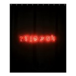 Neon streetlight bar urban not happy cursing mad funny symbols Shower Curtain 60  x 72  (Medium)  60 x72  Curtain