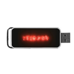 Neon Streetlight Bar Urban Not Happy Cursing Mad Funny Symbols Portable Usb Flash (one Side) by genx