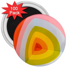 Retro Graffiti Art Nouveau 3  Magnets (100 Pack) by genx