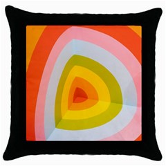 Retro Graffiti Art Nouveau Throw Pillow Case (black) by genx