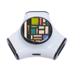 Door Stained Glass Stained Glass 3-port Usb Hub