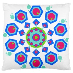 Mandala Geometric Design Pattern Large Flano Cushion Case (two Sides) by Pakrebo