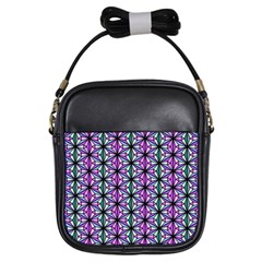 Geometric Patterns Triangle Seamless Girls Sling Bag by Pakrebo