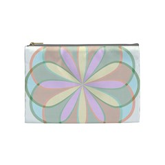 Flower Stained Glass Window Symmetry Cosmetic Bag (medium)