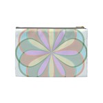 Flower Stained Glass Window Symmetry Cosmetic Bag (Medium) Back