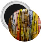 Stained Glass Window Colorful 3  Magnets Front