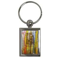 Stained Glass Window Colorful Key Chains (rectangle)  by Pakrebo