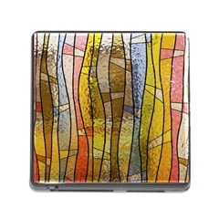 Stained Glass Window Colorful Memory Card Reader (square 5 Slot) by Pakrebo