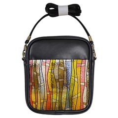 Stained Glass Window Colorful Girls Sling Bag by Pakrebo
