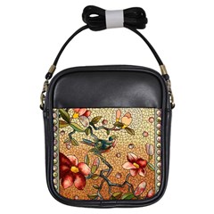 Flower Cubism Mosaic Vintage Girls Sling Bag by Pakrebo