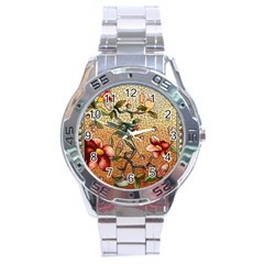 Flower Cubism Mosaic Vintage Stainless Steel Analogue Watch by Pakrebo