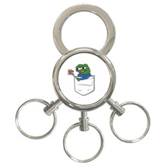 Apu Apustaja Roasting A Snail On A Campfire Pepe The Frog Pocket Tee Kekistan 3-ring Key Chains by snek