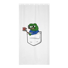 Apu Apustaja Roasting A Snail On A Campfire Pepe The Frog Pocket Tee Kekistan Shower Curtain 36  X 72  (stall)  by snek