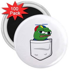 Apu Apustaja Crying Pepe The Frog Pocket Tee Kekistan 3  Magnets (100 Pack) by snek