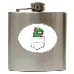 Apu Apustaja Crying Pepe The Frog Pocket Tee Kekistan Hip Flask (6 Oz) by snek