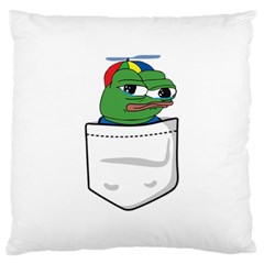 Apu Apustaja Crying Pepe The Frog Pocket Tee Kekistan Large Cushion Case (one Side) by snek