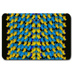 Flowers Coming From Above Ornate Decorative Large Doormat  by pepitasart