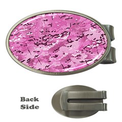 Pink Camouflage Army Military Girl Money Clips (oval)  by snek