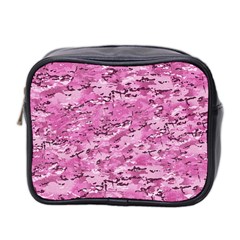 Pink Camouflage Army Military Girl Mini Toiletries Bag (two Sides) by snek