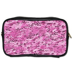 Pink Camouflage Army Military Girl Toiletries Bag (one Side) by snek