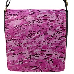 Pink Camouflage Army Military Girl Flap Closure Messenger Bag (s) by snek
