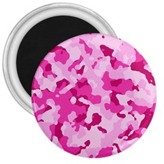 Standard Pink Camouflage Army Military Girl 3  Magnets