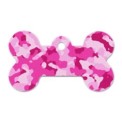 Standard Pink Camouflage Army Military Girl Dog Tag Bone (one Side) by snek