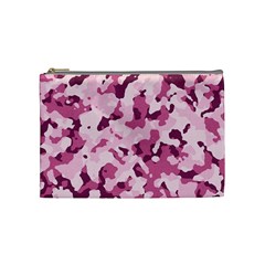 Standard Violet Pink Camouflage Army Military Girl Cosmetic Bag (medium) by snek