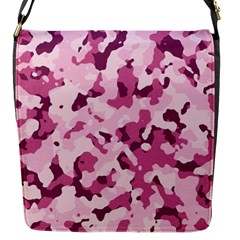 Standard Violet Pink Camouflage Army Military Girl Flap Closure Messenger Bag (s) by snek