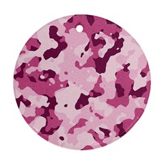 Standard Violet Pink Camouflage Army Military Girl Ornament (round) by snek