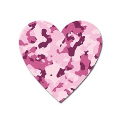 Standard Violet Pink Camouflage Army Military Girl Heart Magnet by snek