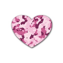 Standard Violet Pink Camouflage Army Military Girl Heart Coaster (4 Pack)  by snek