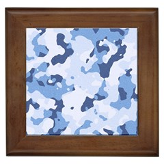 Standard Light Blue Camouflage Army Military Framed Tiles by snek