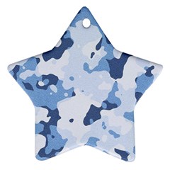 Standard light blue Camouflage Army Military Ornament (Star)