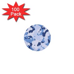 Standard light blue Camouflage Army Military 1  Mini Buttons (100 pack) 