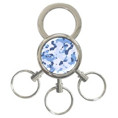 Standard light blue Camouflage Army Military 3-Ring Key Chains