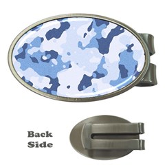 Standard Light Blue Camouflage Army Military Money Clips (oval)  by snek