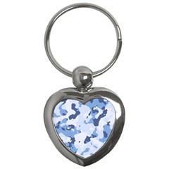Standard light blue Camouflage Army Military Key Chains (Heart) 