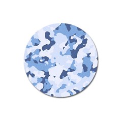 Standard Light Blue Camouflage Army Military Magnet 3  (round) by snek