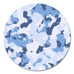 Standard light blue Camouflage Army Military Magnet 5  (Round)