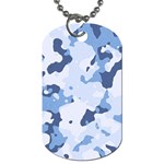 Standard light blue Camouflage Army Military Dog Tag (Two Sides) Front