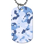 Standard light blue Camouflage Army Military Dog Tag (Two Sides) Back