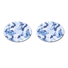 Standard light blue Camouflage Army Military Cufflinks (Oval)