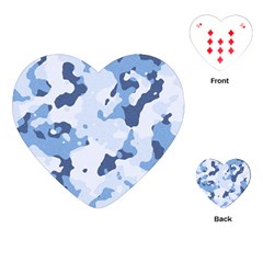 Standard light blue Camouflage Army Military Playing Cards (Heart)