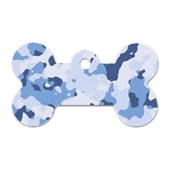 Standard Light Blue Camouflage Army Military Dog Tag Bone (two Sides) by snek