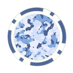 Standard light blue Camouflage Army Military Poker Chip Card Guard