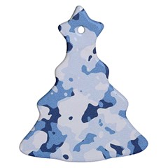 Standard light blue Camouflage Army Military Christmas Tree Ornament (Two Sides)